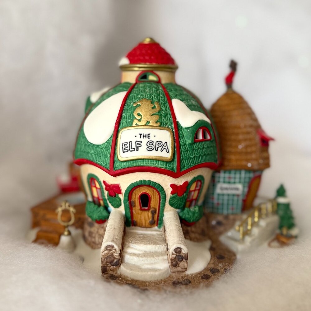 Department 56 - The Elf Spa - Lighted Building Village Display